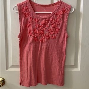 Gap muscle tank pink floral size XS